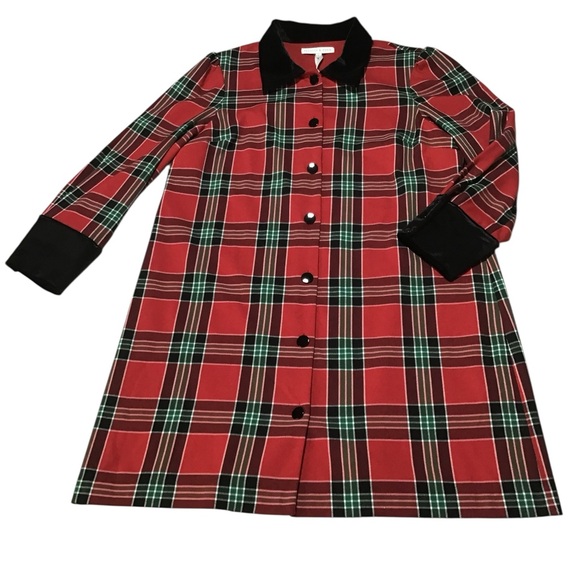 Preston & York Red Plaid Mini Dress - Picture 5 of 12